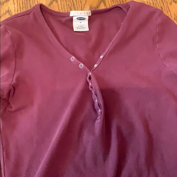 Button Up Henley 3/4 Sleeve Shirt - Picture 2 of 5